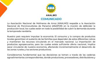 Comunicado de prensa de la Junta Directiva de la Analmo.