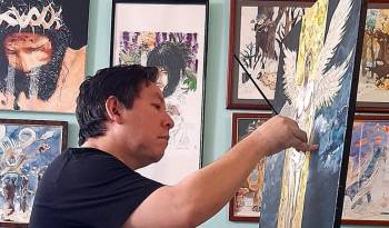 El artista panameño Yanuly Martín Sansón