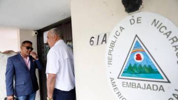 Fachada de la sede de la Embajada de Nicaragua en Panamá.