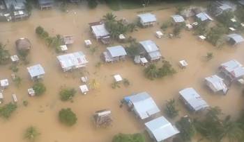 Vista a las inundaciones que se han presentado en la provincia de Darién.