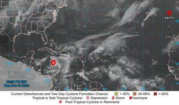 Se forma la tormenta tropical Rafael al norte de Panamá