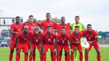 La selección de Panamá durante un partido del Torneo Maurice Revello 2023.