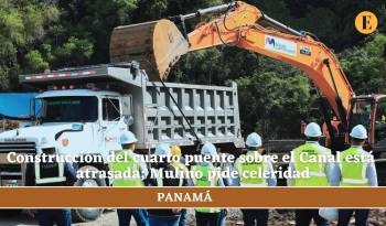 Panamá pide a consorcio chino apurar la obra de un puente sobre el canal retrasado 5 años