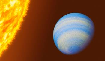 Recreación artística del exoplaneta “HD 189733 b”, un gigante gaseoso cercano al Sistema Solar.