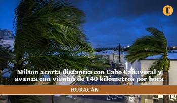 Milton acorta distancia con Cabo Cañaveral y avanza con vientos de 140 kilómetros por hora