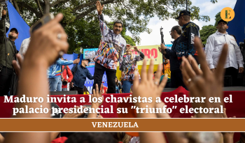 Maduro invita a los chavistas a celebrar en el palacio presidencial su “triunfo” electoral