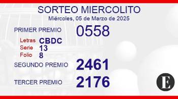 Sorteo de oro miercolito de 5 de marzo de 2025