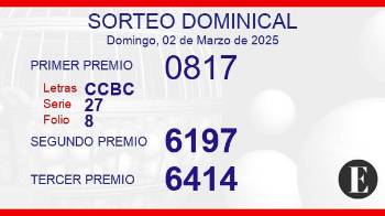 Sorteo de oro dominical de 2 de marzo de 2025