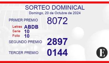 Sorteo dominical de 20 de octubre de 2024