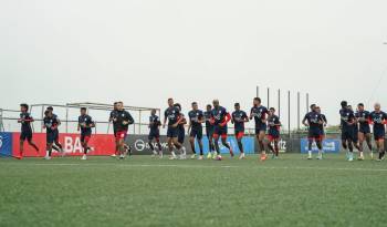 La Selección Nacional de Panamá durante su último entrenamiento en Penonomé previo al duelo frente a Costa Rica.