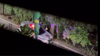 Urruchurtu publicó un video tomado desde la ventana de la residencia.