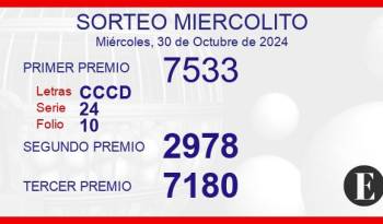 Sorteo miercolito de 30 de octubre de 2024