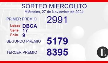 Sorteo miercolito de 27 de noviembre de 2024