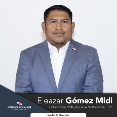 Eleazar Gómez Midi, gobernador de la provincia de Bocas del Toro.