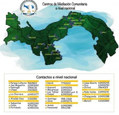 Se cuenta con 24 centros de mediación comunitaria a nivel nacional.