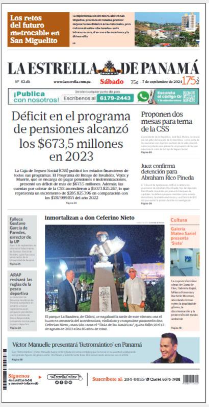 Portada del impreso del 7 de septiembre de 2024