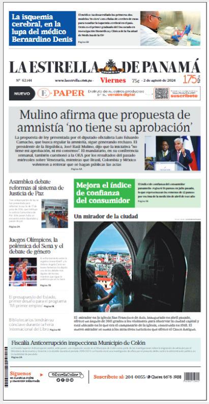 Portada del impreso del 2 de agosto de 2024