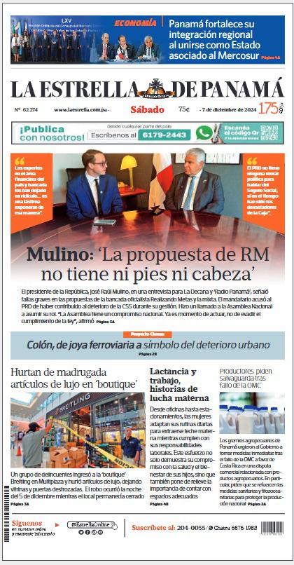 Portada del impreso del 7 de diciembre de 2024