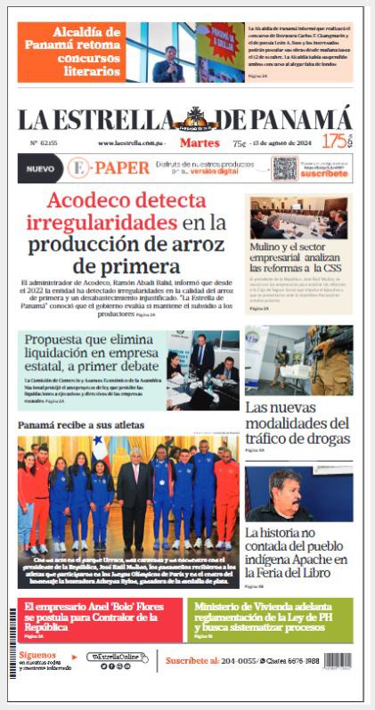 Portada del impreso del 13 de agosto de 2024