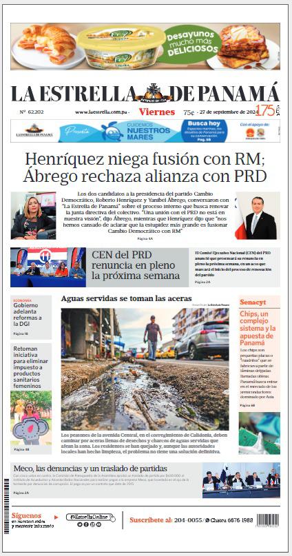 Portada del impreso del 27 de septiembre de 2024