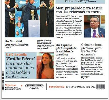 Portada del impreso del 12 de diciembre de 2024