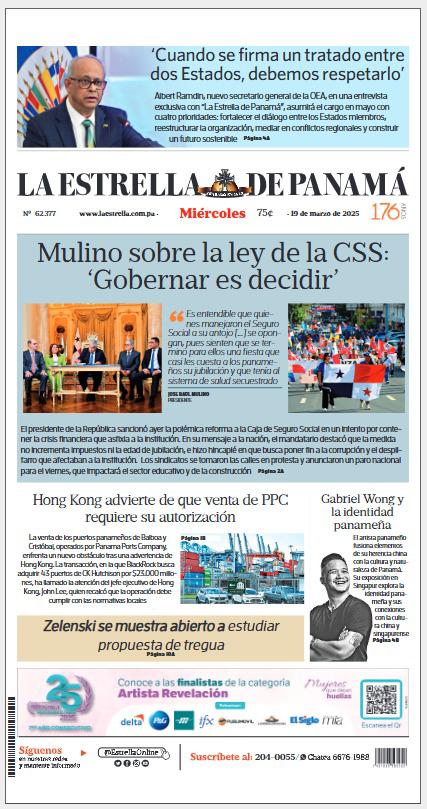 Portada del impreso del 19 de marzo de 2025