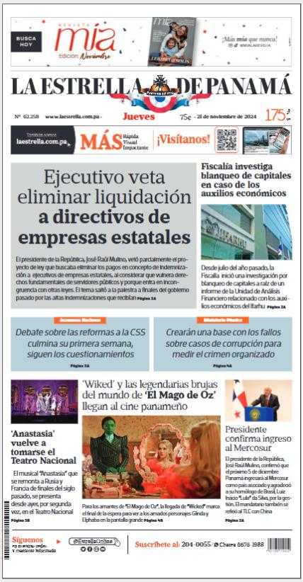 Portada del impreso del 21 de noviembre de 2024