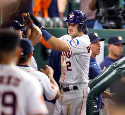 El tercera base de los Houston Astros Alex Bregman.