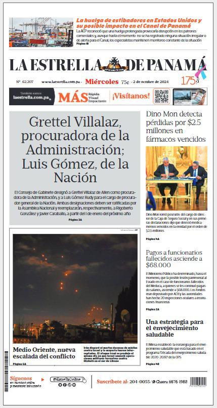 Portada del impreso del 2 de octubre de 2024