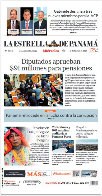 Portada del impreso del 12 de febrero de 2025