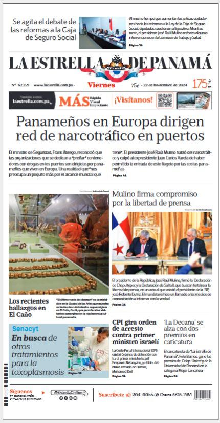 Portada del impreso del 22 de noviembre de 2024