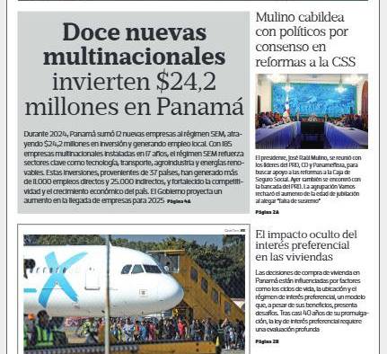 Portada del impreso del 28 de diciembre de 2024