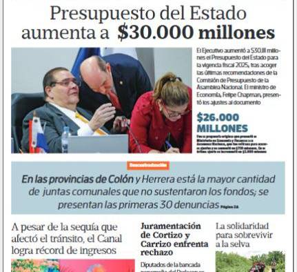 Portada del impreso del 26 de octubre de 2024