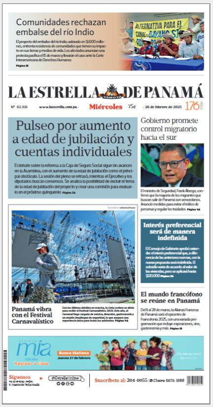 Portada del impreso del 26 de febrero de 2025