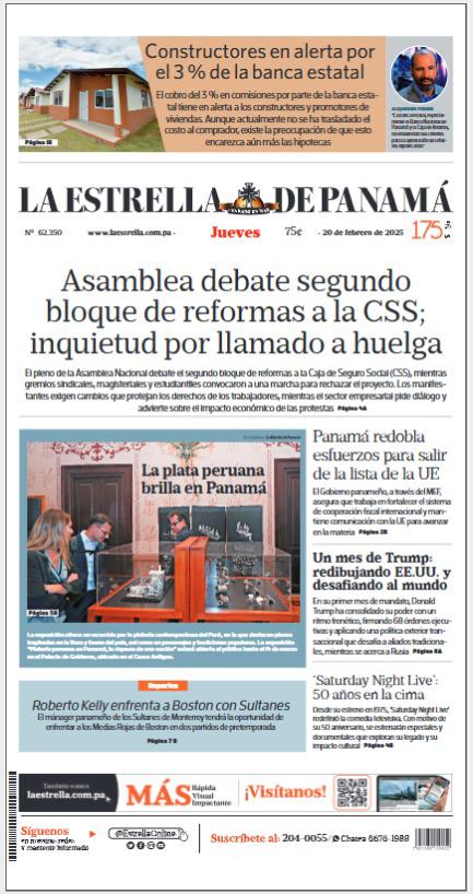 Portada del impreso del 20 de febrero de 2025