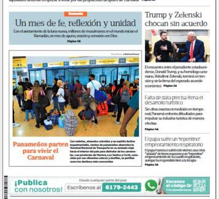 Portada del impreso del 1 de marzo de 2025