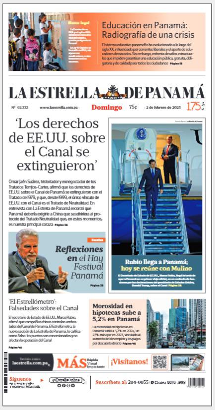 Portada del impreso del 2 de febrero de 2025