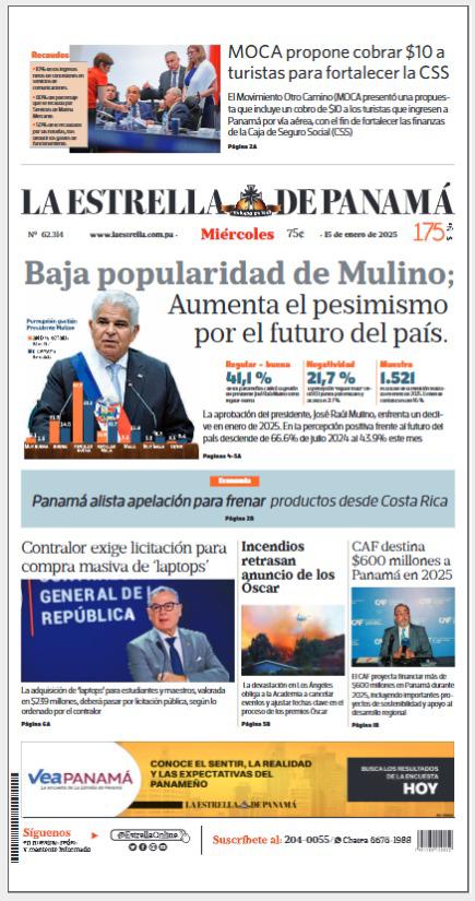 Portada del impreso del 15 de enero de 2025