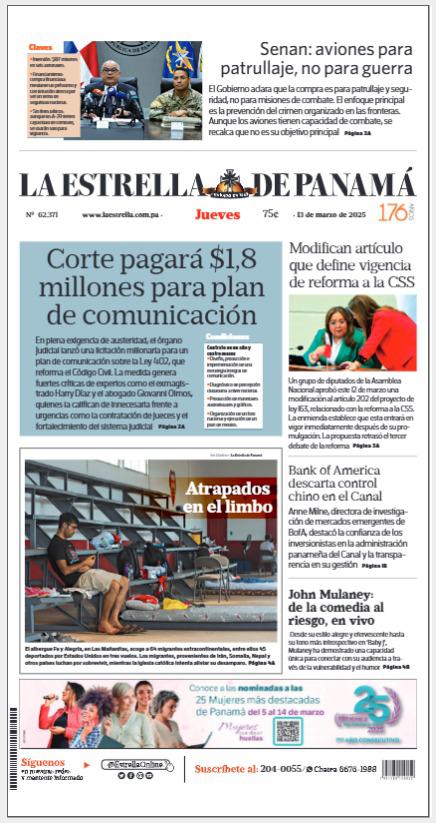 Portada del impreso del 13 de marzo de 2025