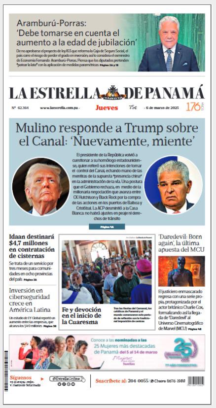 Portada del impreso del 6 de marzo de 2025