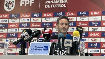 El técnico de la selección de Panamá, Thomas Christiansen durante conferencia de prensa de este 12 de marzo.