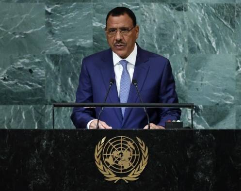 El presidente depuesto de Níger, Mohamed Bazoum durante un discurso pronunciado en la Asamblea general de La ONU.