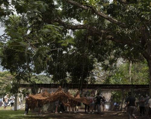 La intervención artística se llevó a cabo el 11 de abril en Gamboa.