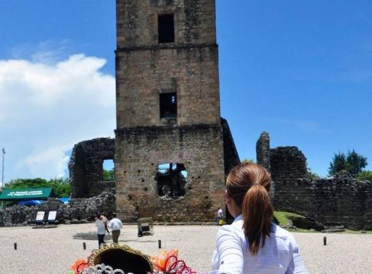 La torre de la catedral, conservada por el Patronato de Panamá Viejo desde 1995.