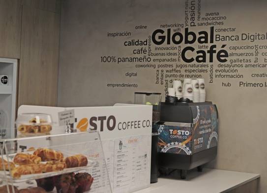 Tosto Coffee Co., es la compañía aliada de Global Bank para que las personas vivan una experiencia inolvidable.