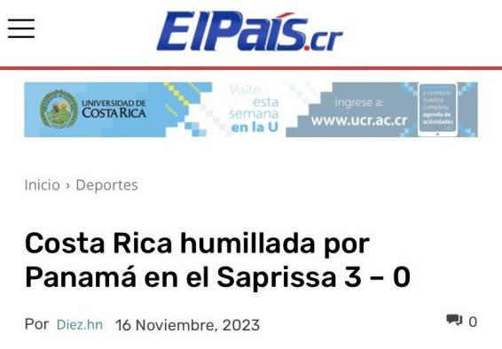 El País de Costa Rica se sumó a las críticas de medios en el país vecino.