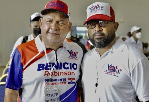 El diputado Benicio Robinson y Benicio Robinson Jr., electo como presidente del CDN en Bocas del Toro.