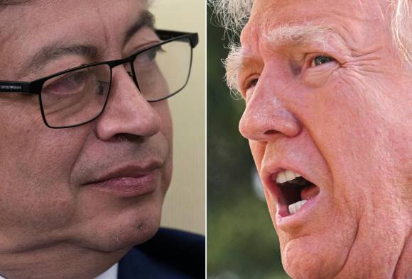 Gustavo Petro y Donald Trump.