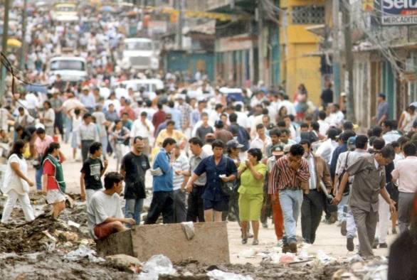 La capital de Honduras recuerda, entre lluvias, los daños del huracán Mitch en 1998