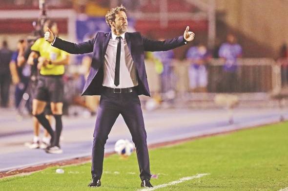 Thomas Christiansen durante un partido de la Selección de Panamá.